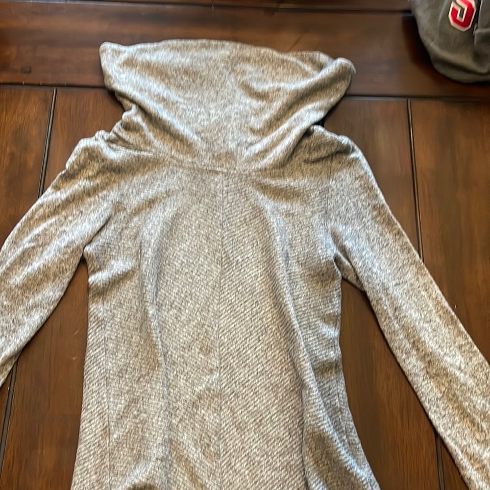 Gray turtleneck sweater